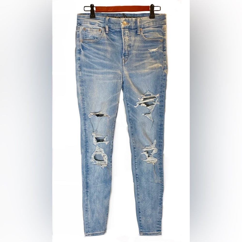 AE Luxe Ripped High-Waisted Jeggings